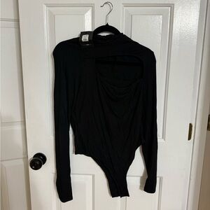 Fashion Nova Elegant Black Bodysuit